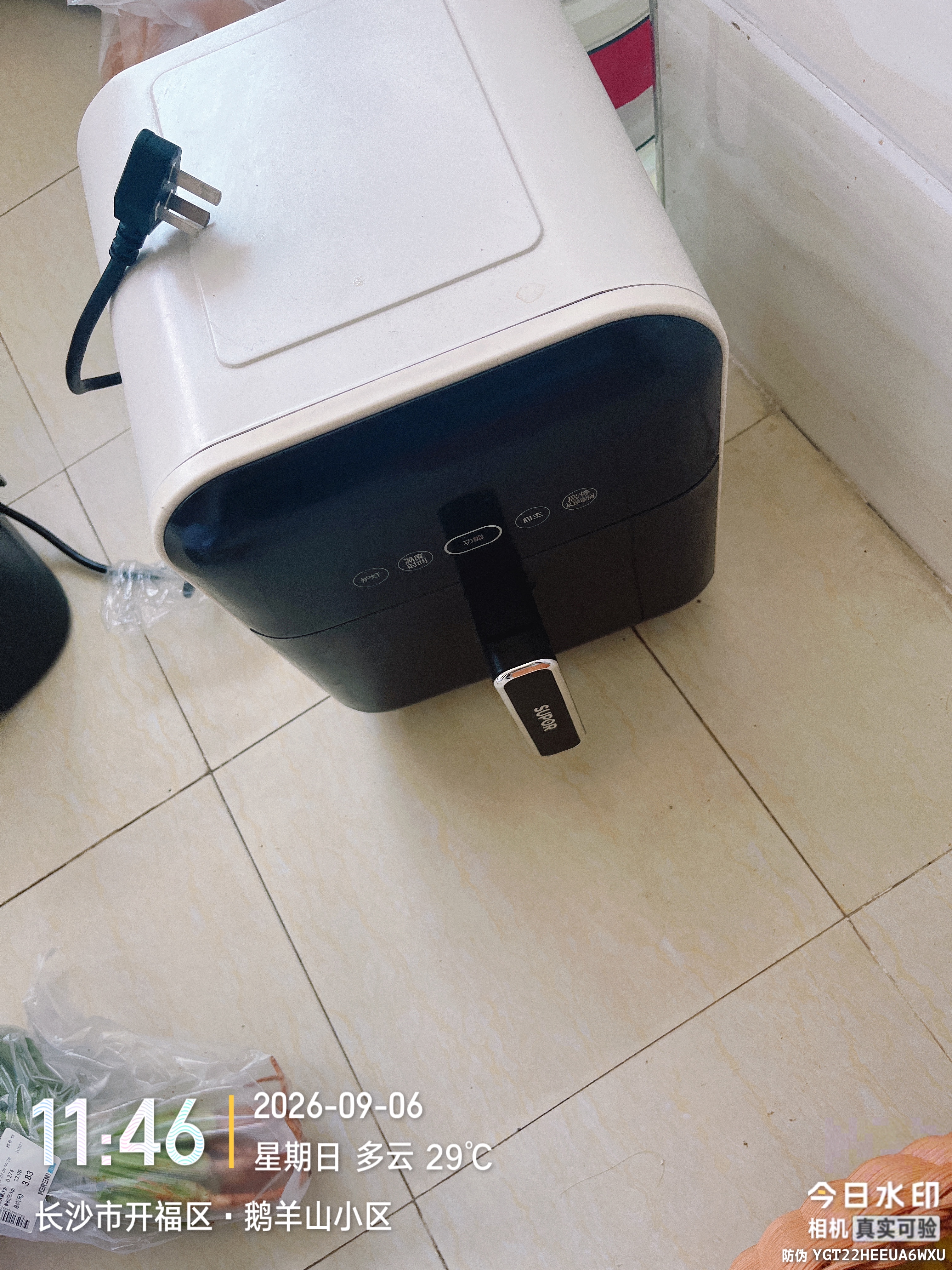 松下（Panasonic）双核热循环多功能全景可视家用全自动无油5L大容量无需翻面 空气炸锅NF-KZ500-K 实拍图