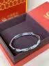中国黄金（CHINA GOLD）莫比乌斯环银手镯足银时尚款素圈镯子银手环情人节生日礼物送女友 【今/次日达】莫比乌斯手镯 约24.5g±0.5g 实拍图