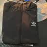 adidas通勤百搭经典休闲运动连帽夹克外套男女春夏阿迪达斯三叶草 黑色   S 实拍图