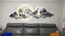 欧迪朗餐厅装饰画轻奢高级感九鱼图挂钟饭厅壁画客厅背景墙钟表挂画带灯 H-年年有余 总长180cm LED灯画【插电款+遥控开关】墙面需要有电源 无框艺术【三层UV精雕+静音钟表】 实拍图