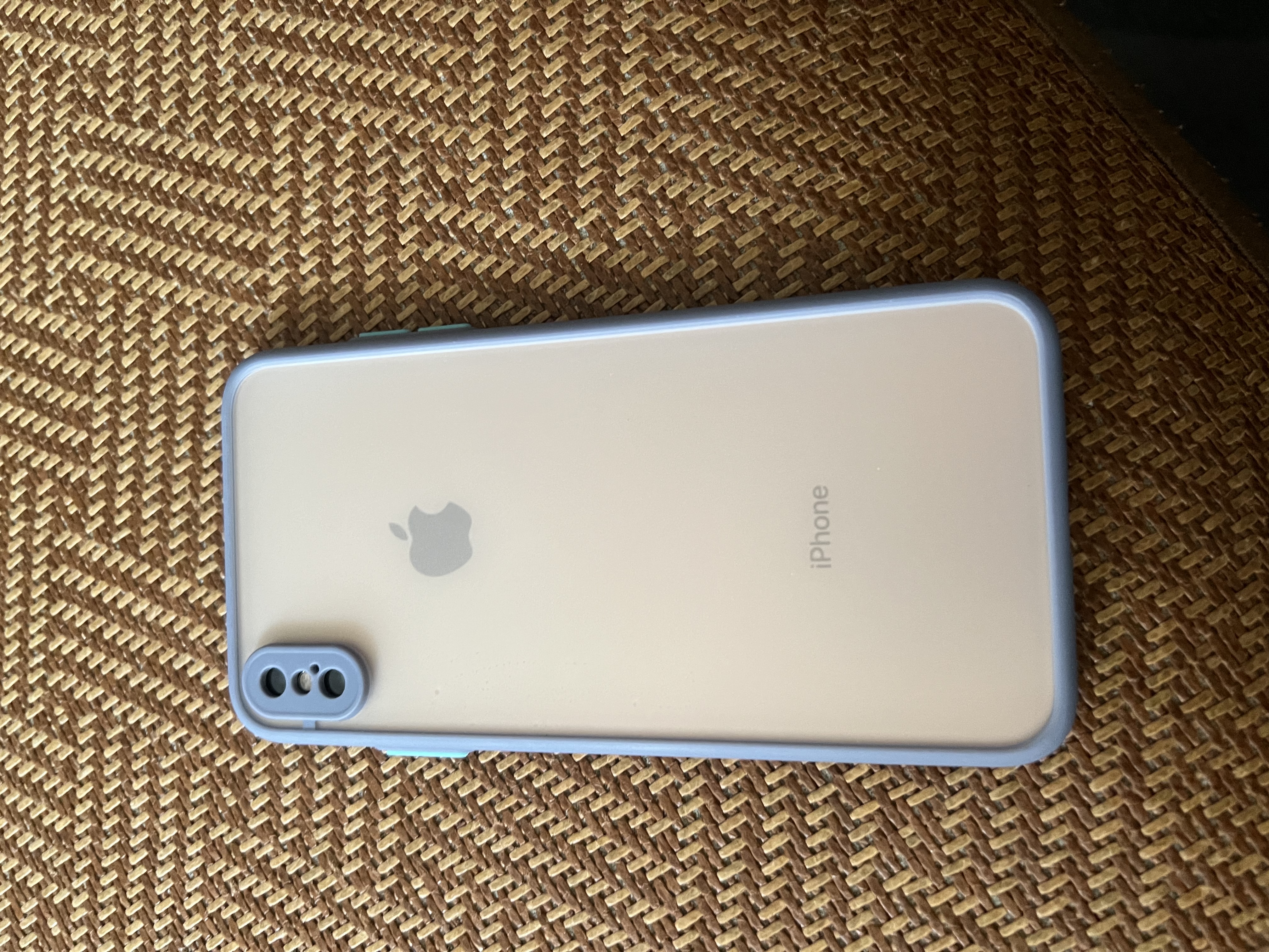 麦酷奇 适用苹果Xs MAX适用手机壳iphone xs MAX保护套镜头全包防摔保护套撞色磨砂男女款软边硬壳奶奶灰 实拍图