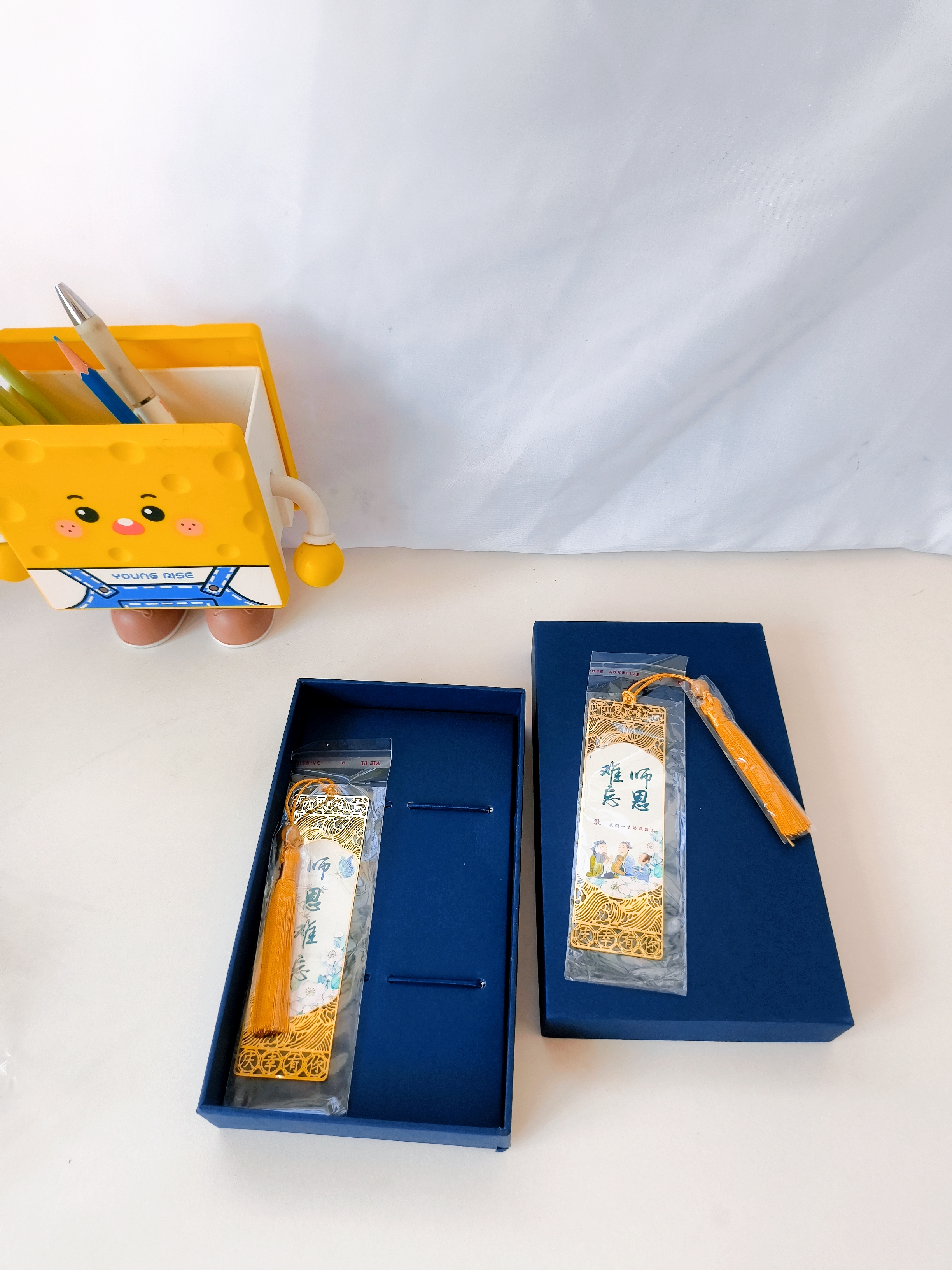 嘉然恒中秋节礼物送男女老师高档实用有纪念意义古风文创黄铜师恩书签礼盒谢师宴高级轻奢伴手礼 实拍图