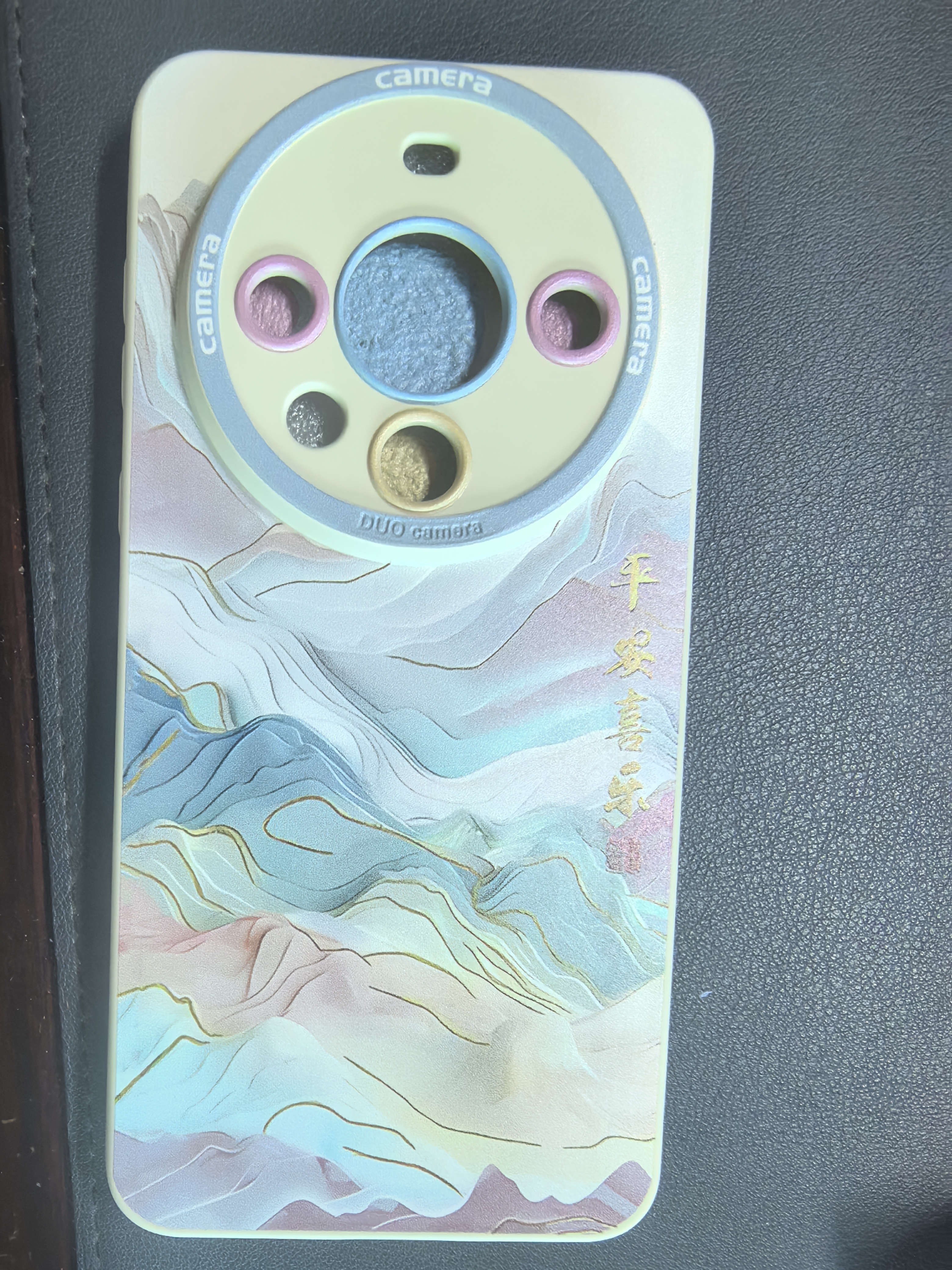 XP适用华为mate60pro手机壳新款镜头全包Mate60pro+保护外壳防摔软硅胶男女生带挂绳-古董白国风山水 实拍图