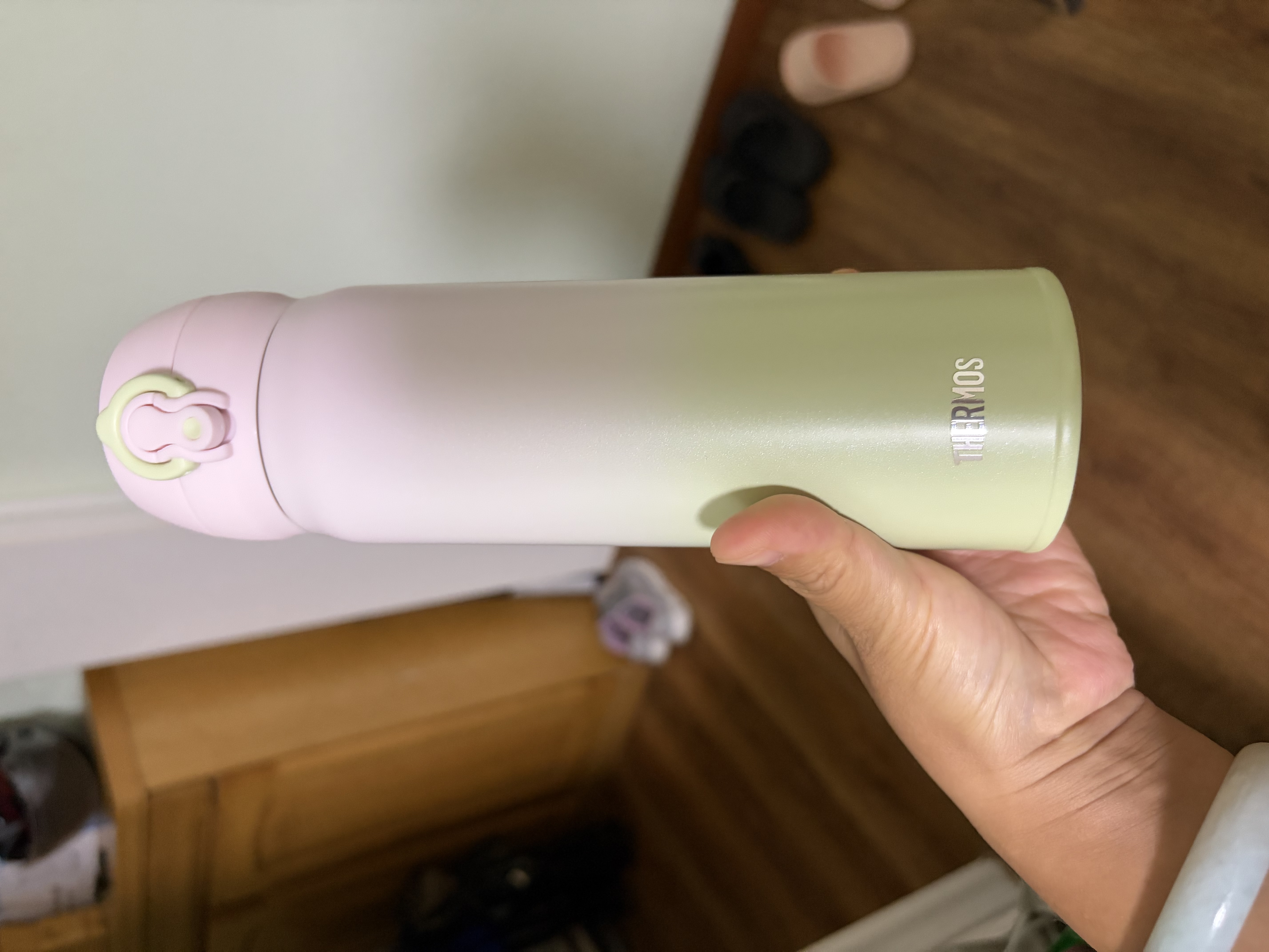 膳魔师（THERMOS）保温杯316L不锈钢大容量水杯儿童男女情侣杯子生日礼物团购 【新色】甜心芭乐 500ml 实拍图