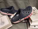 卡骆驰（CROCS）【采销直播】贝雅卡骆班洞洞鞋轻便耐磨一脚蹬休闲鞋|205089 深蓝/辣椒红-4CC 44 (280mm) 实拍图