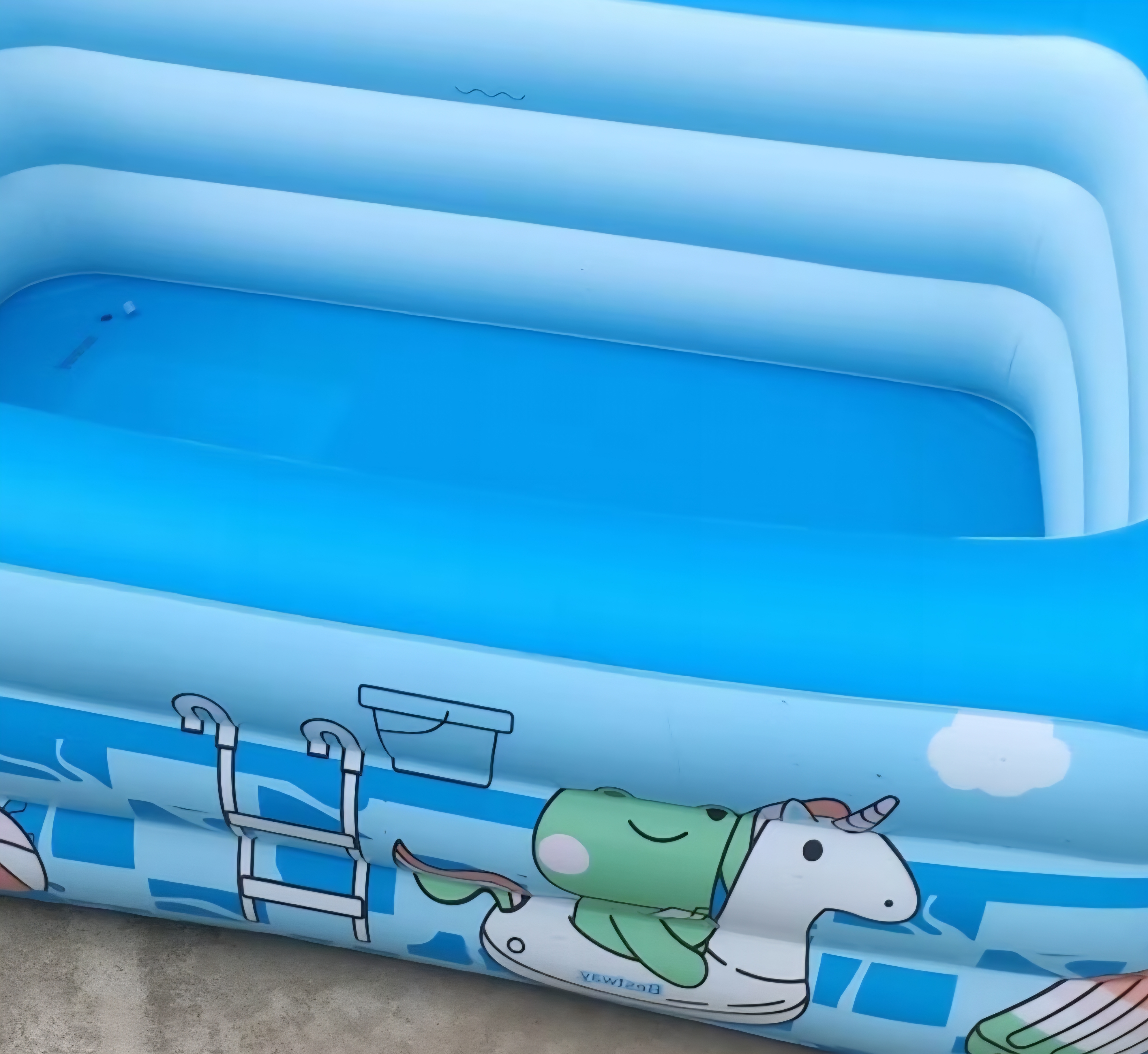 Bestway充气游泳池加厚可折叠水池儿童宝宝玩具家用戏水池蓝色青蛙2.1m 实拍图