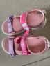 哈比熊童鞋夏季儿童凉鞋女童凉鞋魔术贴沙滩鞋公主鞋 粉红色27码 实拍图