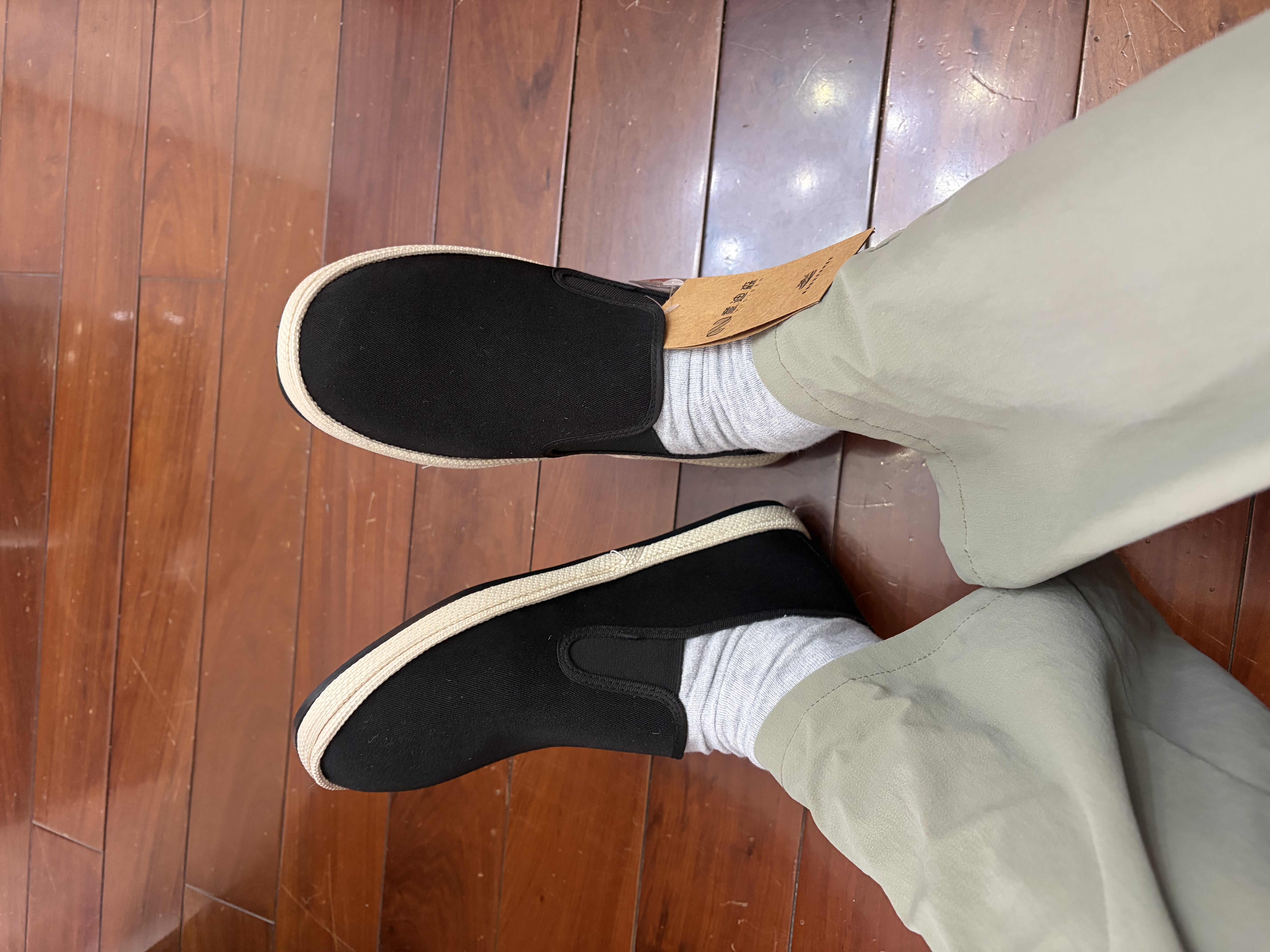 意迪森【棕丝鞋底】老北京手工精品布鞋男养脚防臭透气吸汗防滑 黑色 39 实拍图