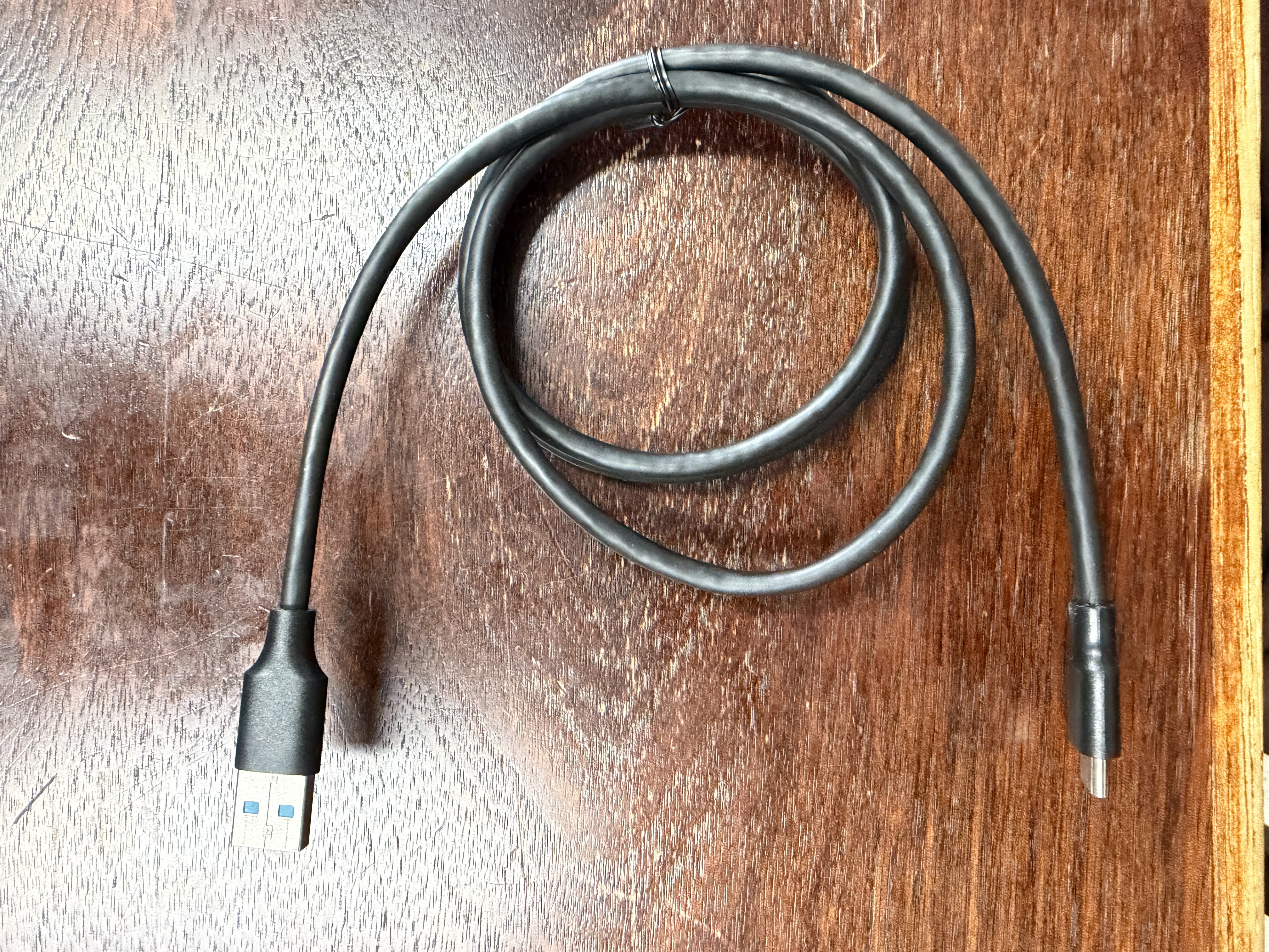 绿联USB3.0数据线Type-C充电线USB-C适用移动硬盘传输U盘苹果18/17/16/15华为平板笔记本电脑车载1米 实拍图