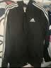 adidas通勤休闲三条纹连帽夹克早秋外套卫衣男装阿迪达斯轻运动   黑色/白   M 实拍图