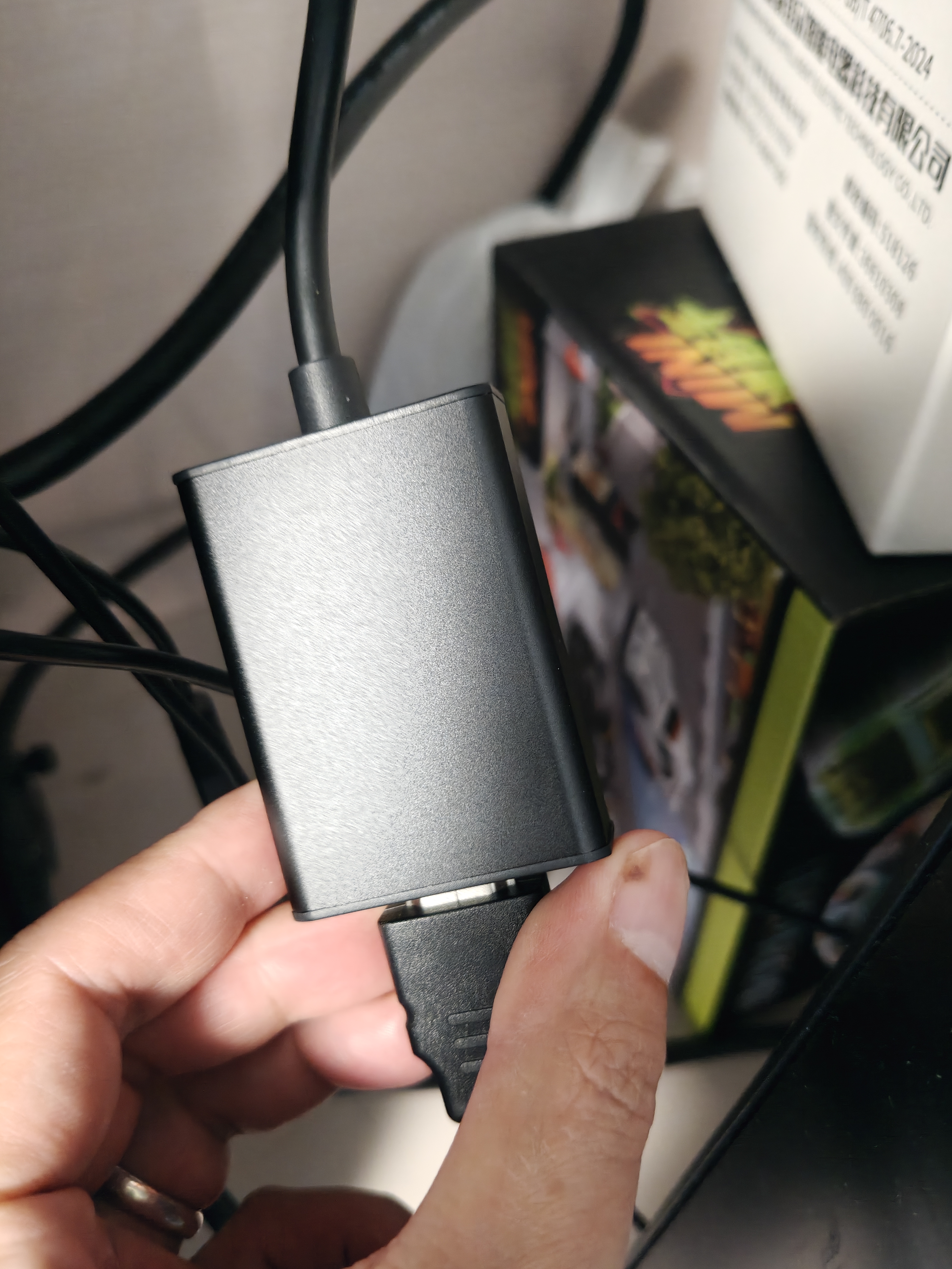 毕亚兹USB转HDMI转接头扩展坞 适用笔记本外置显卡 投同/多屏异显电脑连接投影仪显示器高清视频拓展器 实拍图