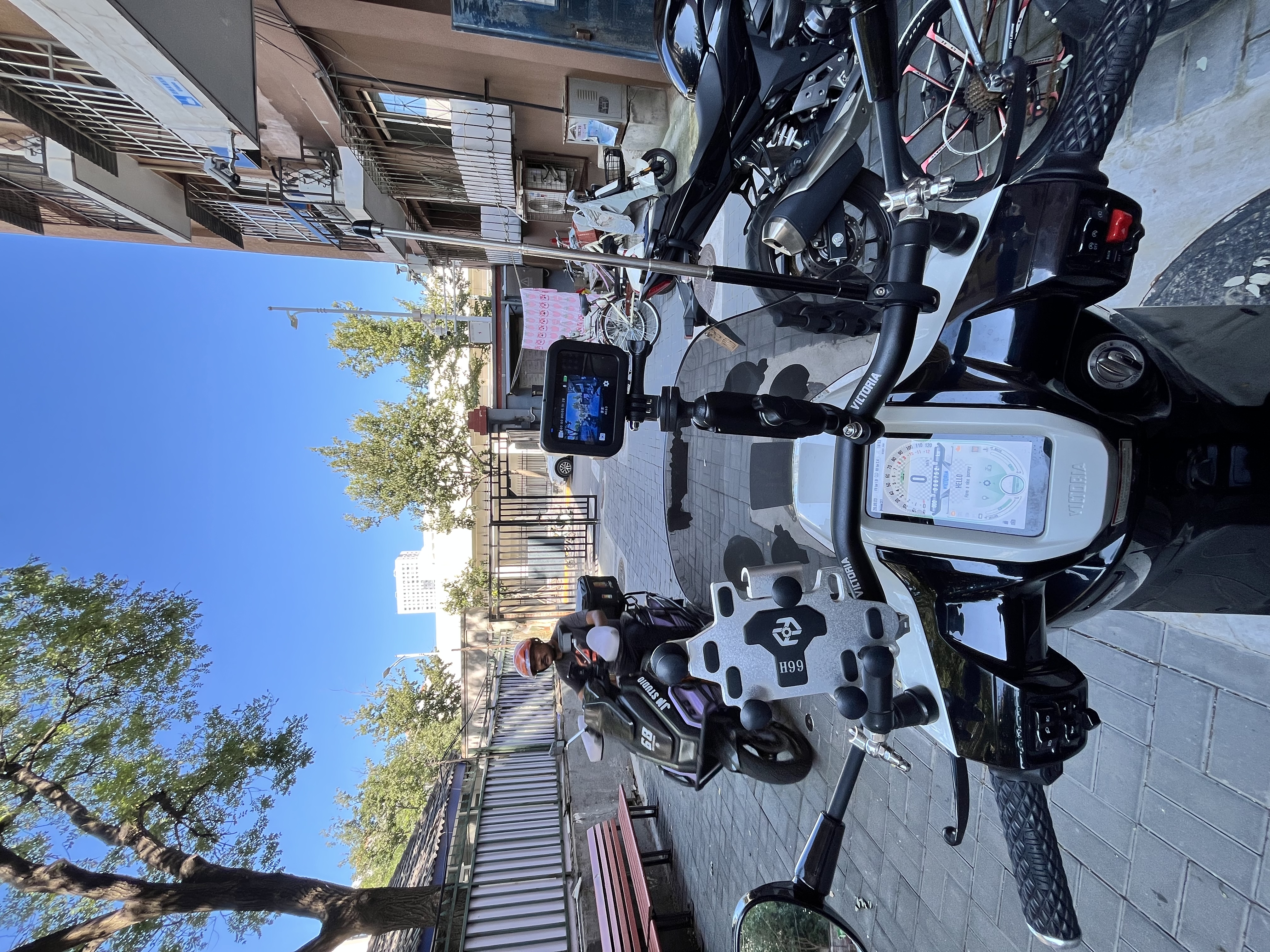 摩多狼（MOTOWOLF）摩托车行车记录仪支架摩旅骑行运动相机直播云台架子改装配件 实拍图
