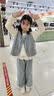 女童牛仔马甲三件套2026新款春秋装女大童洋气休闲蕾丝阔腿裤套装 三件套【马甲+打底衫+裤子】 160 实拍图