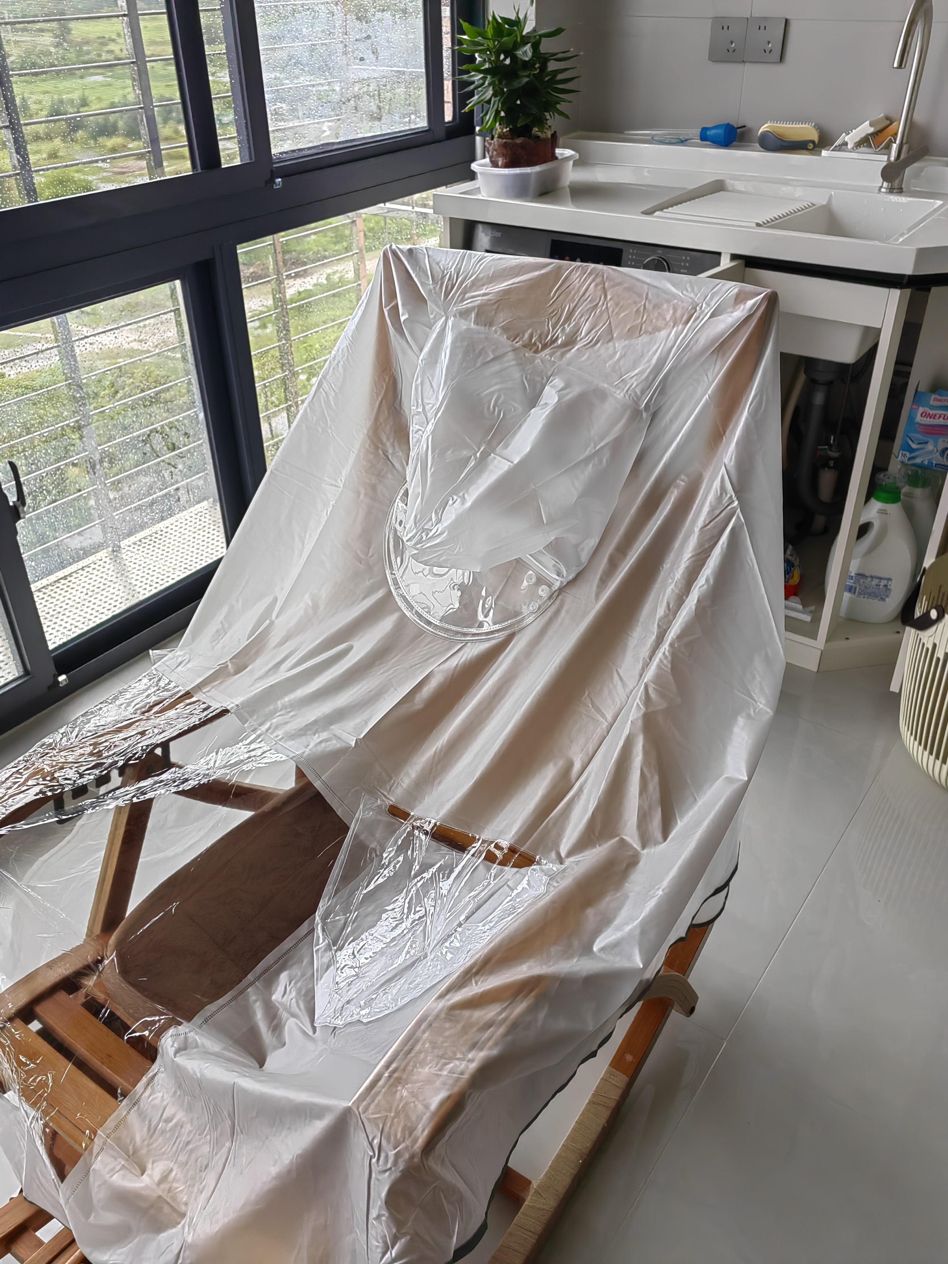 京东京造电动摩托车雨衣单人电瓶车雨衣长款全身防暴雨外卖专用骑手雨披 实拍图
