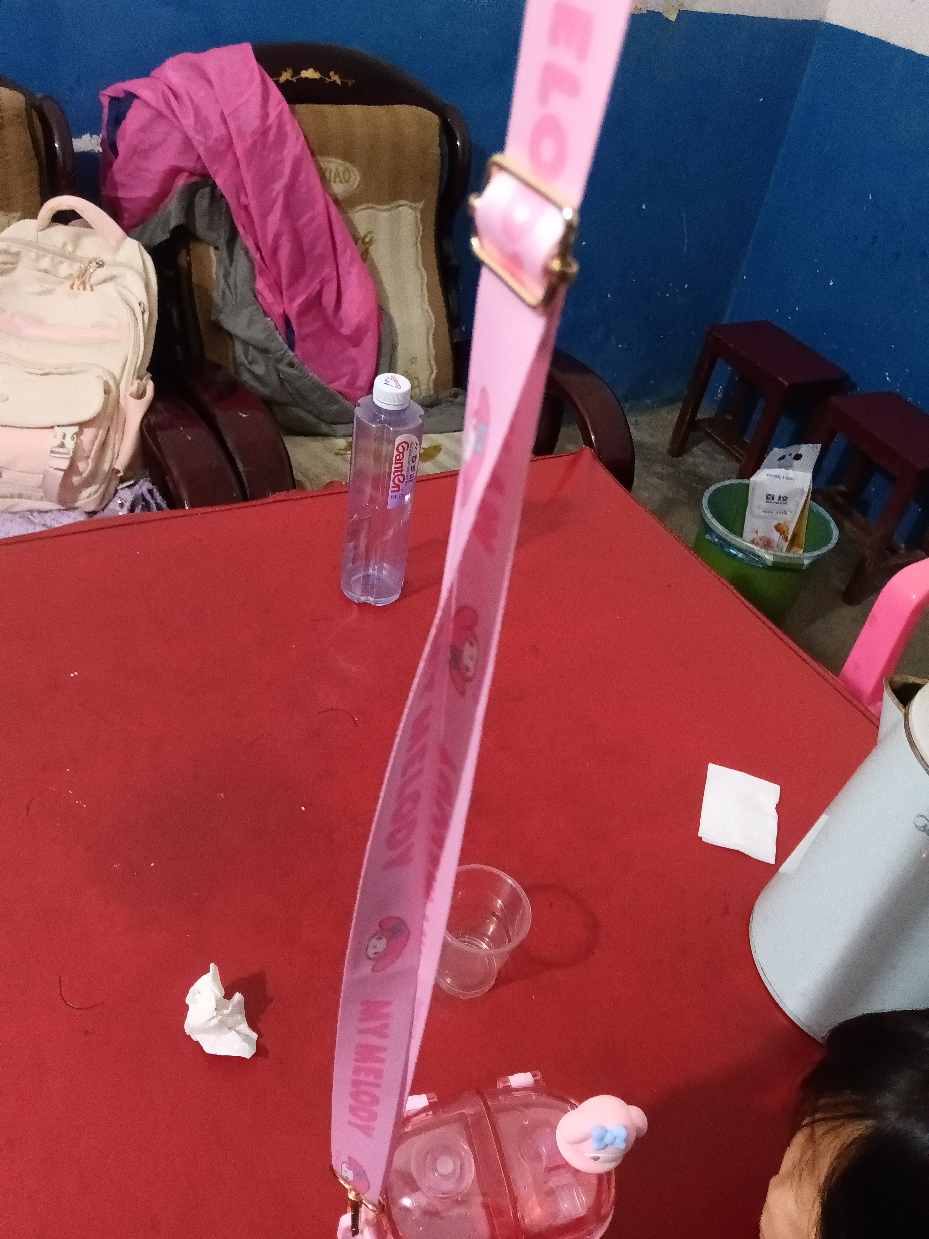 智汇库洛米儿童水杯小学生分仓双饮杯吸管杯子女孩可爱便携水壶 美乐蒂粉分仓杯 780ml 实拍图