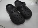 CROCS卡骆驰经典洞洞鞋男鞋一脚蹬女鞋沙滩鞋拖鞋|10001 黑色-001(含智必星) 44 (280mm) 实拍图