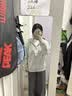 优衣库宽松连帽拉链运动开衫/长袖男装女装合作款/外套卫衣486300 485735/03灰色 L 实拍图