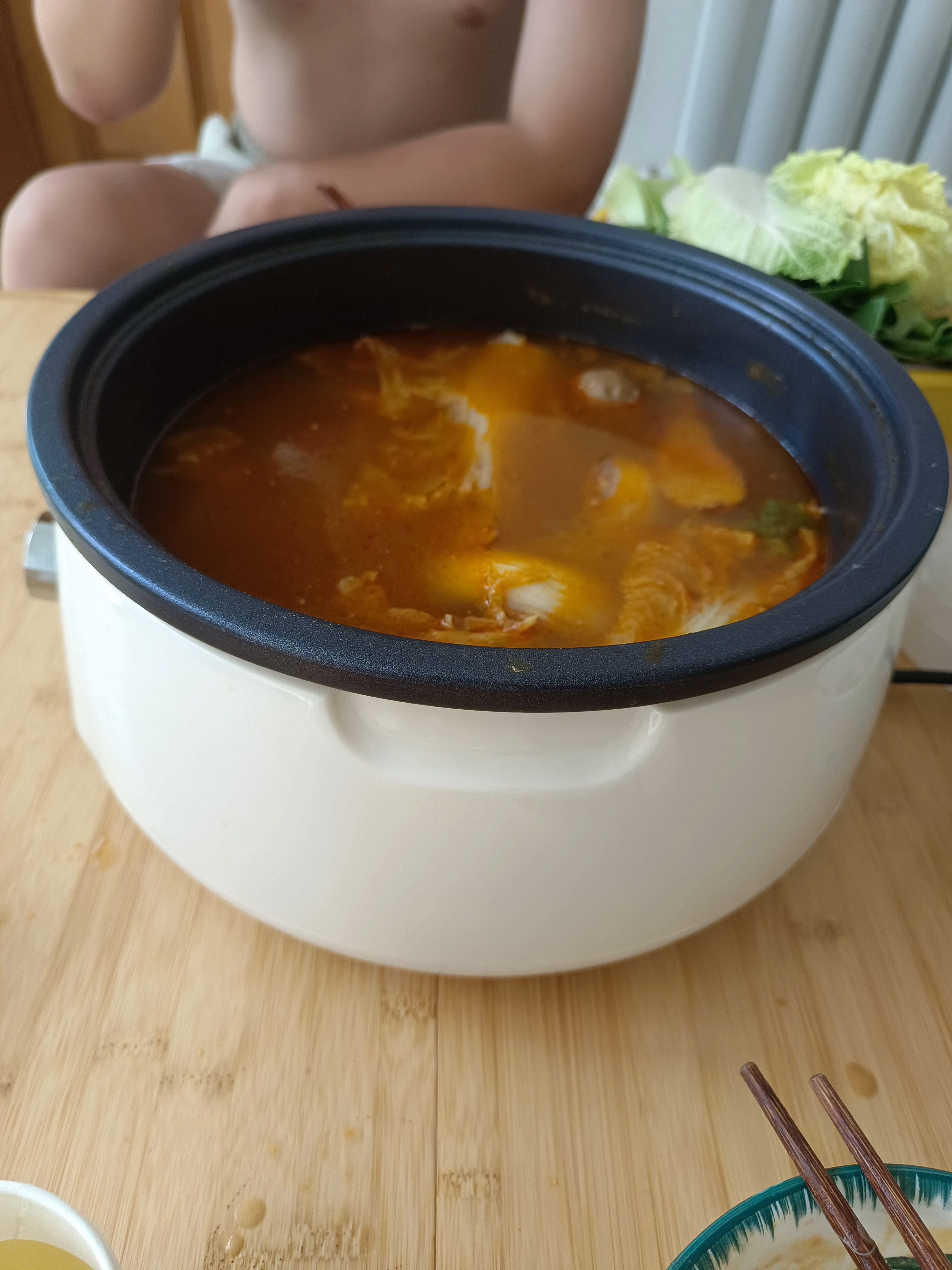 美的（Midea）电火锅电煮锅分体式可拆洗家用多功能锅4.5L大容量火锅专用锅不粘锅MC-HGE3026 实拍图