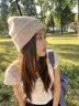 朱尔2026新款女士冬季帽子100%羊毛保暖防寒百搭针织帽生日礼物送女友 实拍图