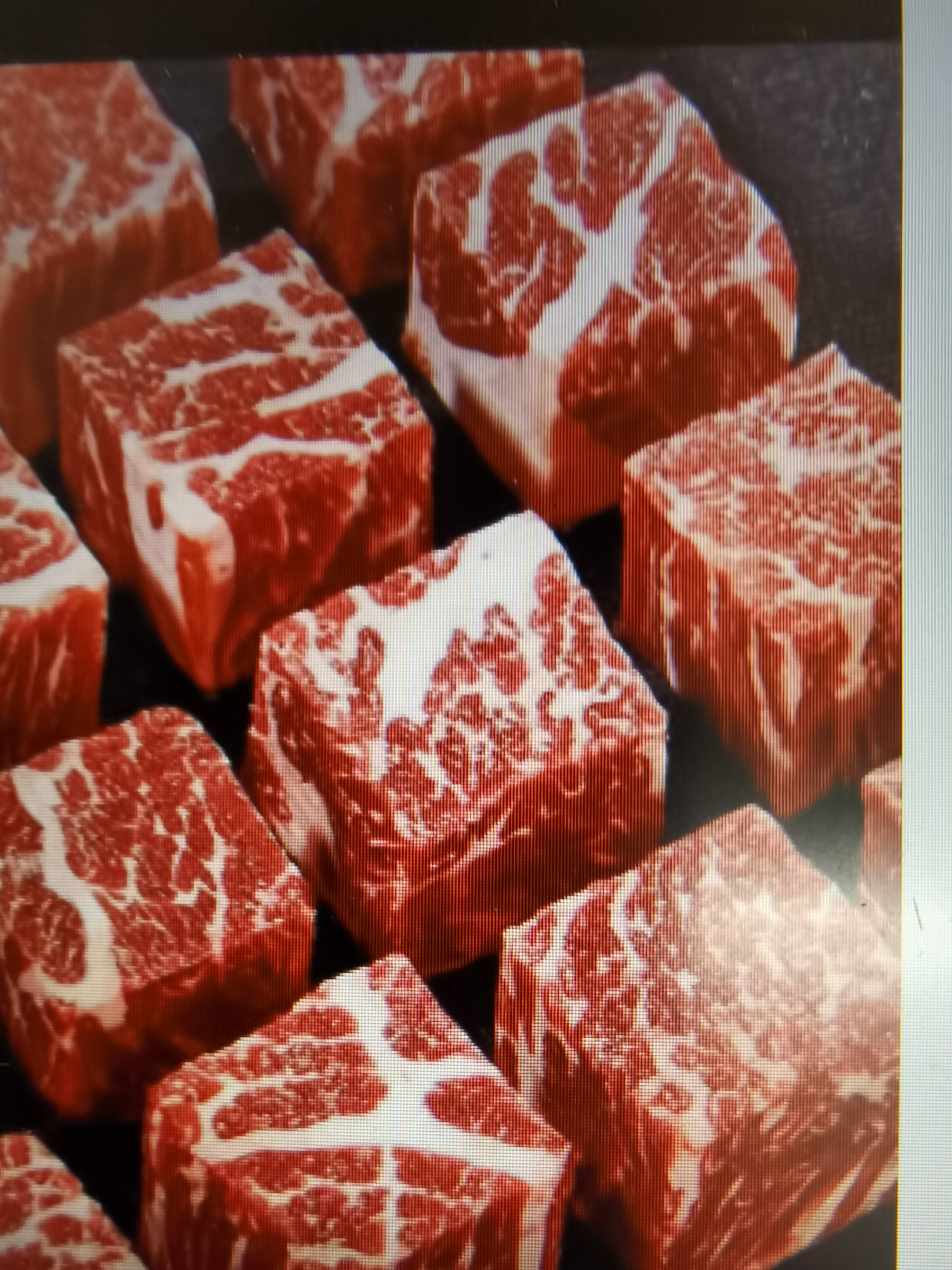 澳牛日记 和牛M5雪花牛肉粒 净重2斤 烧烤烤肉火锅食材 谷饲原切牛腩 实拍图