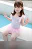 佑游儿童泳衣女孩泡温泉泳衣小童婴幼儿连体游泳三件套31605美人鱼M 实拍图