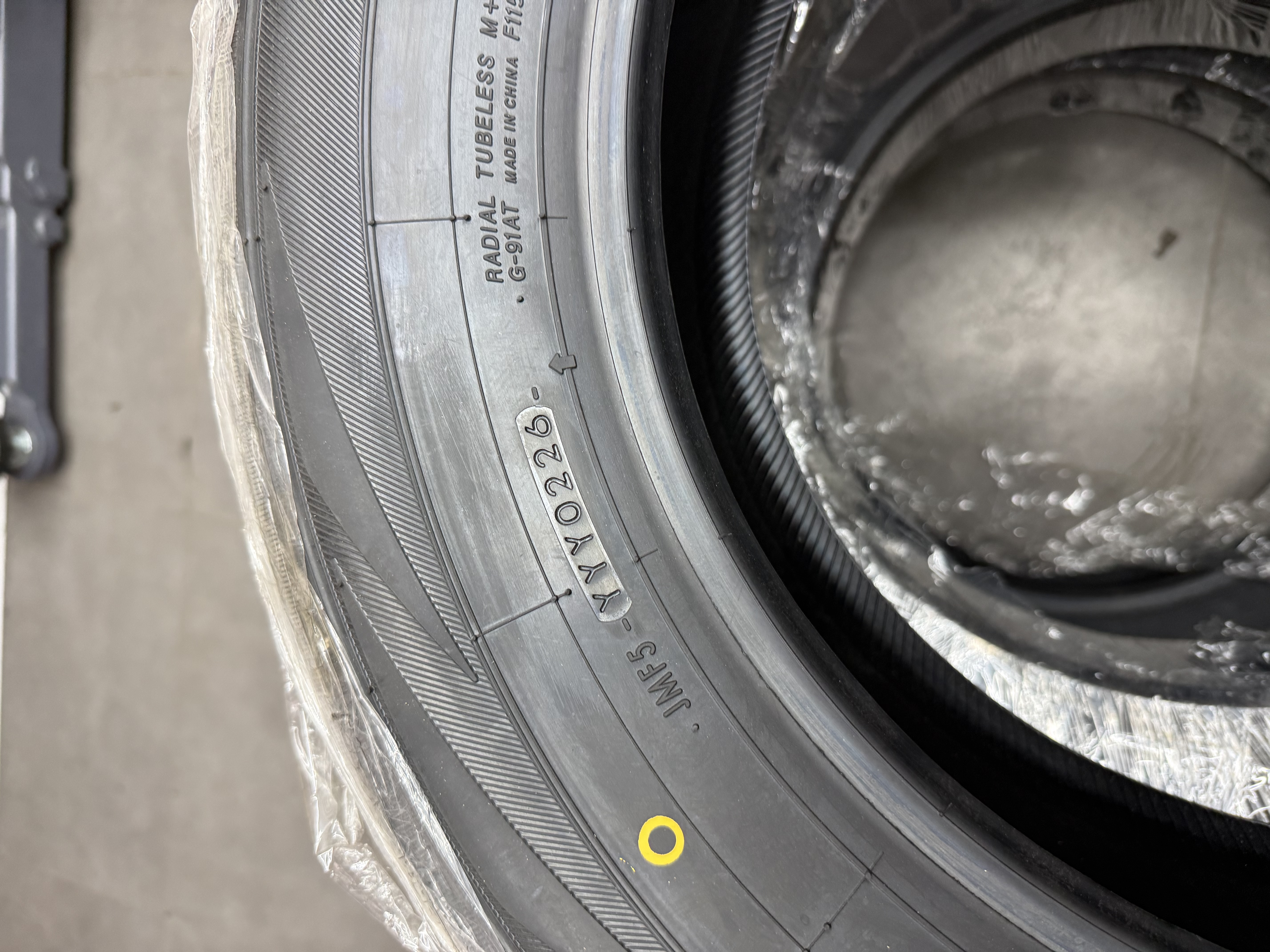 优科豪马横滨汽车轮胎 225/65R17 102H G91AT 原配日产奇骏/东风科雷傲 实拍图