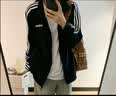 adidas休闲舒适三条纹立领夹克外套卫衣男装秋季阿迪达斯轻运动 黑色/白（推荐选大一码）   M 实拍图