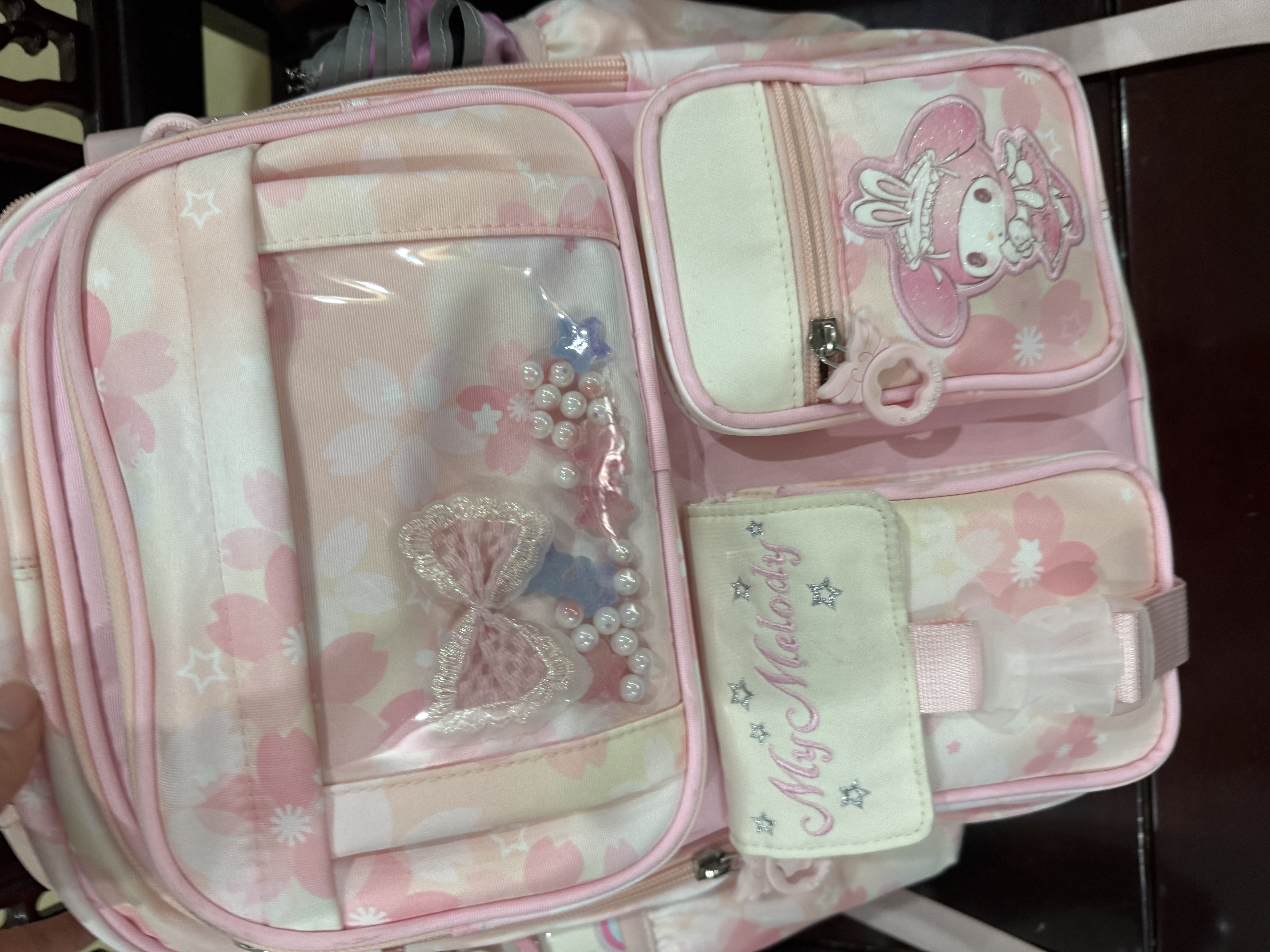 Hello Kitty小学生书包女生三二一年级女童护脊减负儿童双肩包96652A美乐蒂粉 实拍图