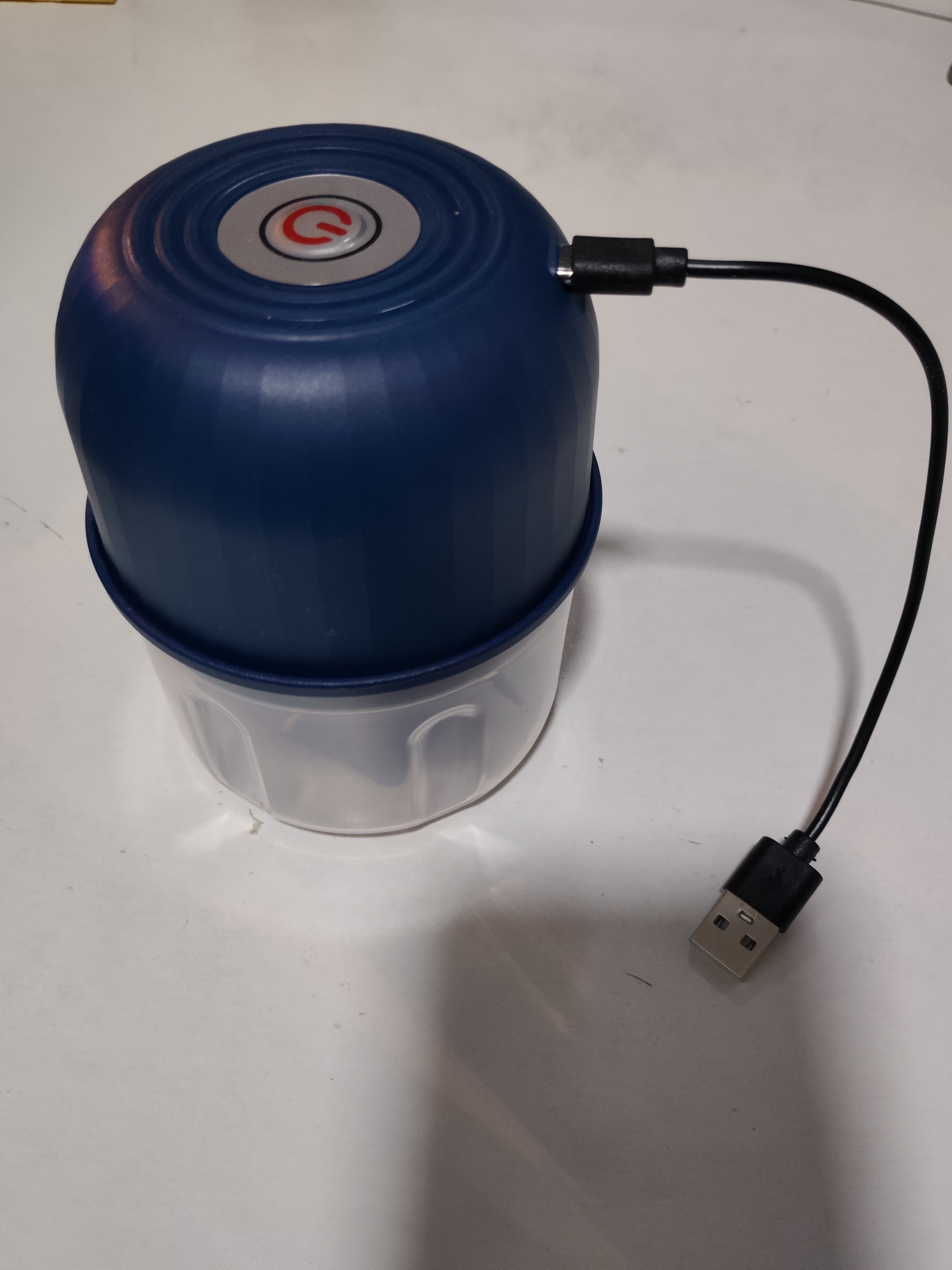 绞肉机小型打蒜器家用绞蒜切蒜器多功能辅食料理机电动蒜泥神器蒜蓉机自动切菜机压蒜器 宝蓝色- 0.26L （升级大电机） 实拍图
