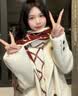 Charm Kendo围巾女秋冬季2026新款保暖围脖披肩氛围感生日新年礼物送女生女友 送女朋友实用老婆 红配米 实拍图