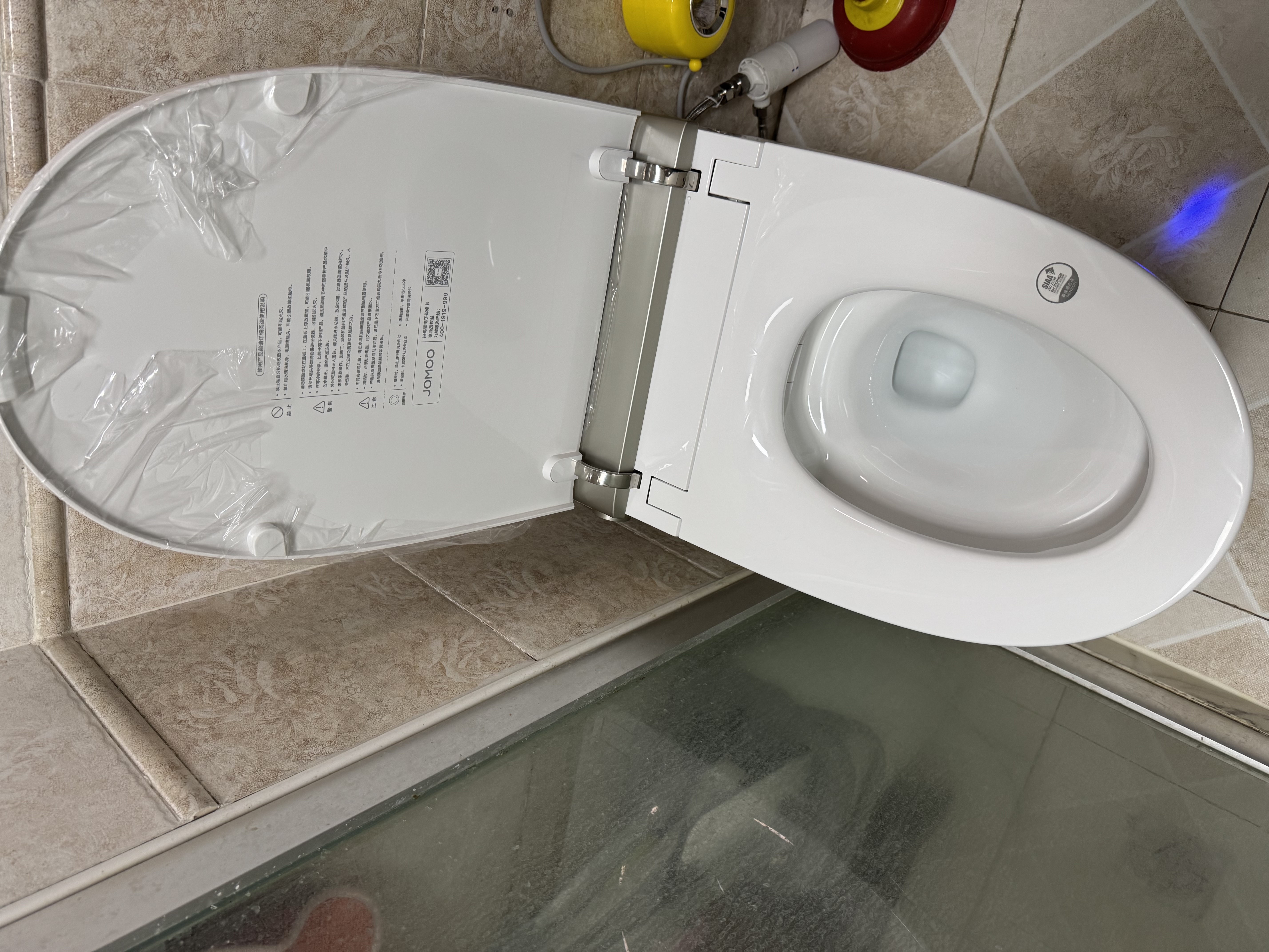 九牧（JOMOO）京东联合智能马桶S7静音冲水感应翻盖抗菌泡沫盾ZS770P-400 实拍图