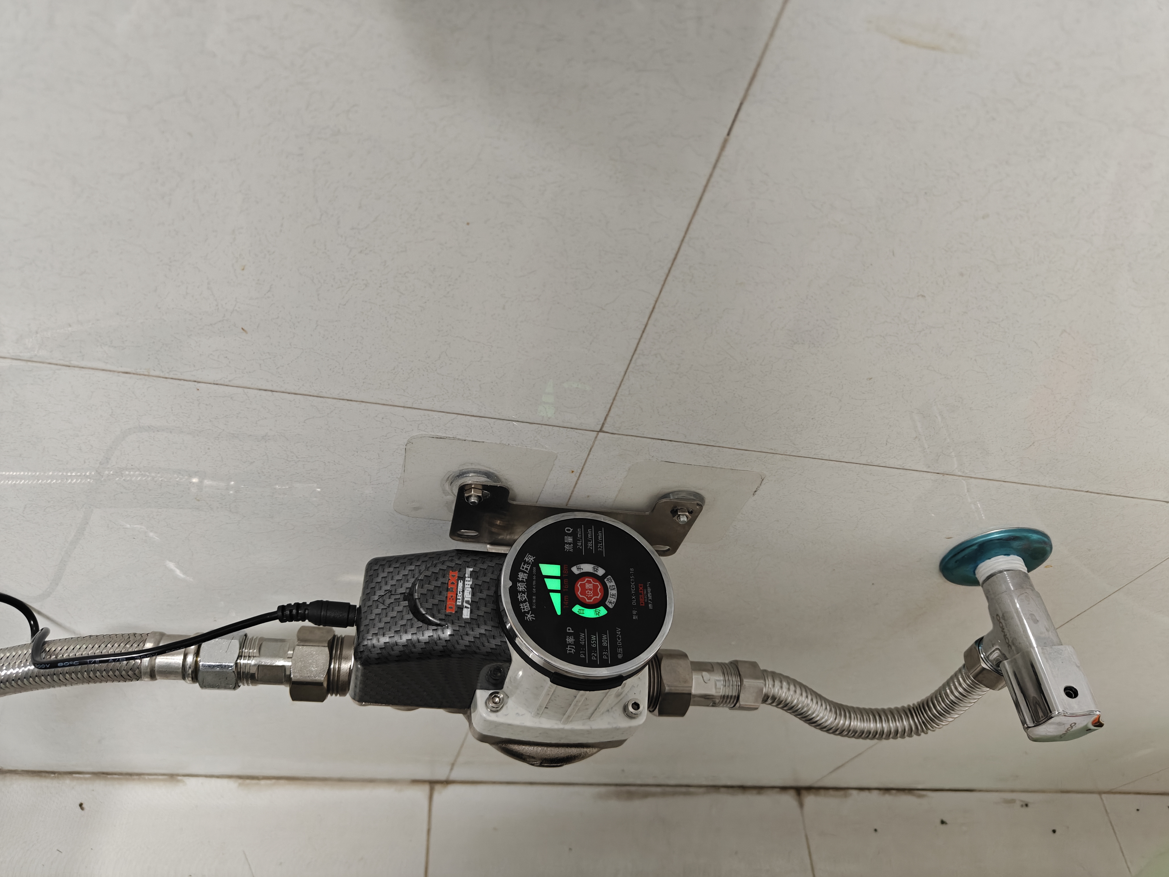 德力西永磁变频增压泵全自动无压启动家用热水器增压器自来水花洒加压泵 实拍图