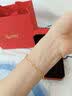 中国黄金（CHINA GOLD）双层满天星黄金手链女999足金生日礼物送女朋友老婆 金重约2.2g【双层碎碎冰星星手链】 实拍图
