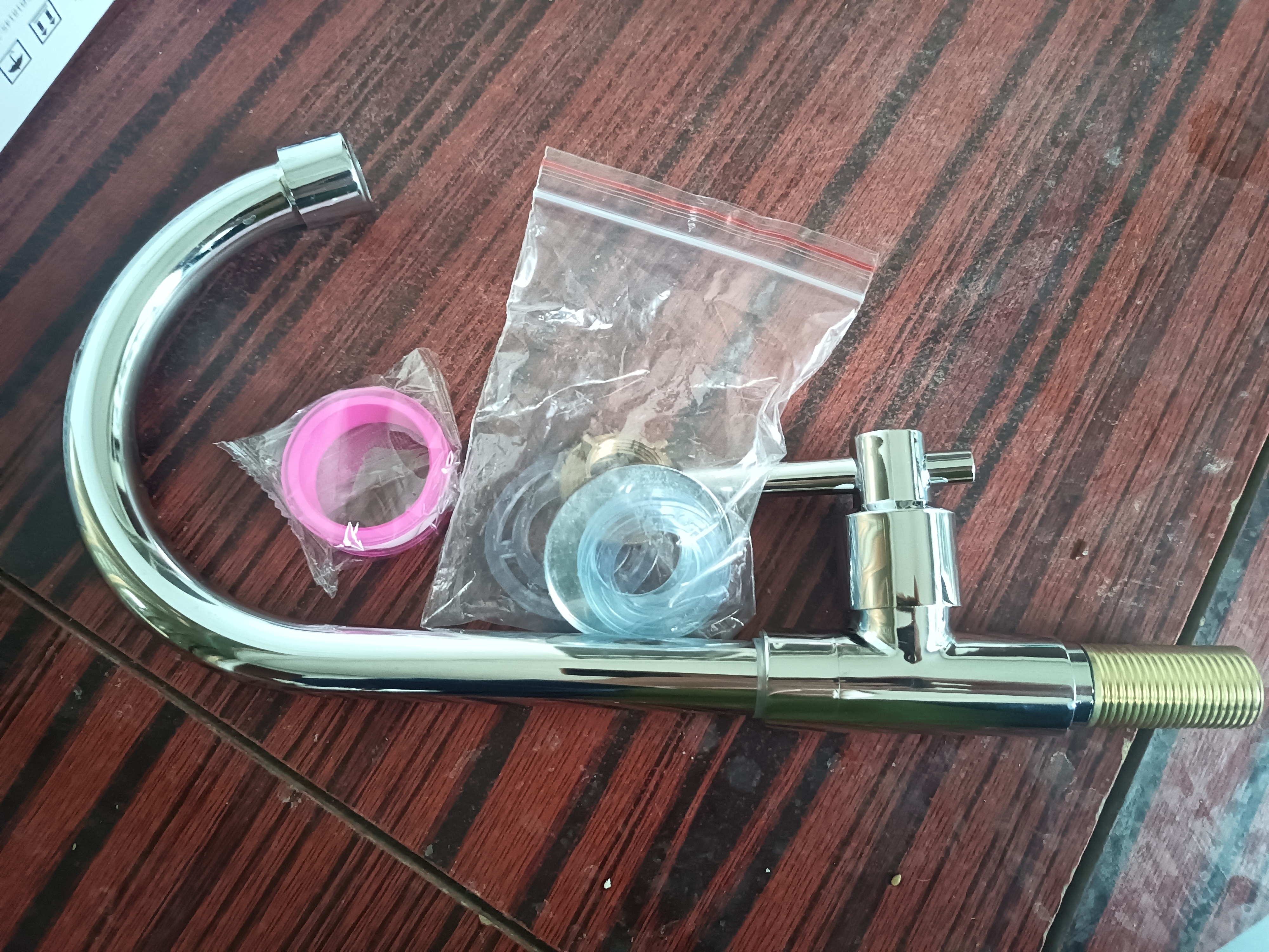 华厦金牛全铜厨房水龙头冷热单冷洗菜盆水槽洗碗池阳台洗脸盆两用万向旋转 全铜铜圆单冷大弯不含进水管 实拍图