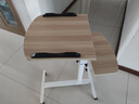 京好 床边电脑桌家用懒人床上可升降移动折叠小型站立办公双台面E137 双台面木纹色 散装发货 实拍图