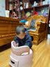 世纪宝贝（babyhood）儿童马桶坐便器 男女宝宝卡通小马桶 稳固大靠背114淘气鸭 藕粉 实拍图