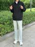 安踏（ANTA）运动外套男士秋冬季新款针织棉感亲肤立领长袖开衫卫衣夹克上衣 【热卖推荐-常规针织】基础黑-1 L /(175) 适合130-150斤 实拍图