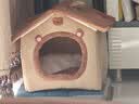 阿柴与猫封闭式猫窝大房子小型犬狗窝睡觉猫狗屋可拆洗四季通用宠物窝 实拍图