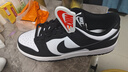 耐克男子轻便皮面运动鞋春季平底胶底板鞋NIKE DUNK LOW DD1391 100白色/黑/白色 42.5 实拍图