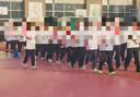 班尼路（Baleno）拼接直筒裤女夏2026年早秋潮流时尚运动卫裤休闲简约通勤早八长裤 实拍图