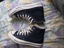 匡威（Converse）All Star夏季经典帆布男女高帮休闲运动鞋黑色101010 101010/黑色 36 实拍图