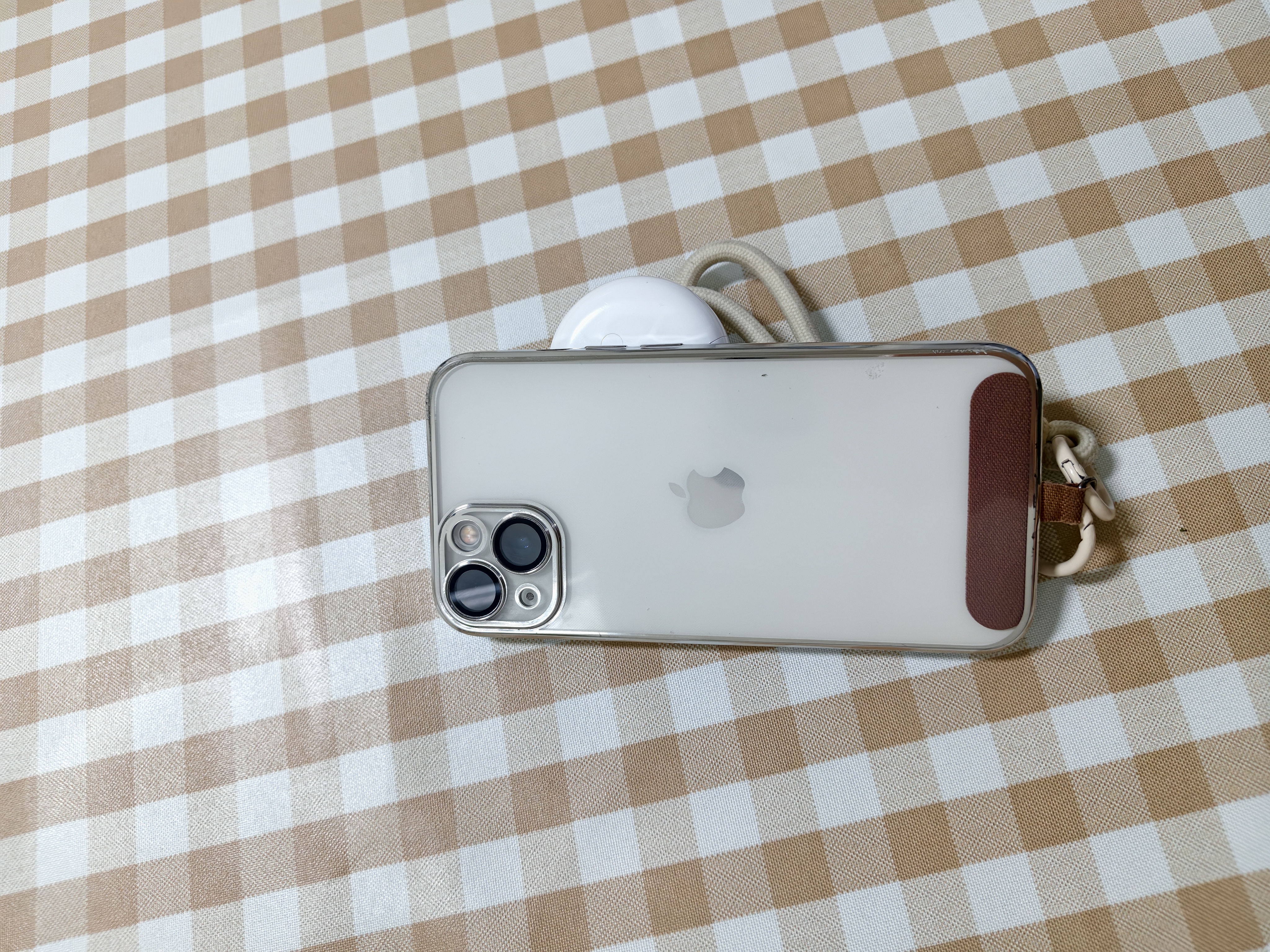奶小鸭 适用苹果13手机壳 iphone13保护套镜头全包超薄气囊防摔软壳时尚简约男女款 珍珠白 实拍图