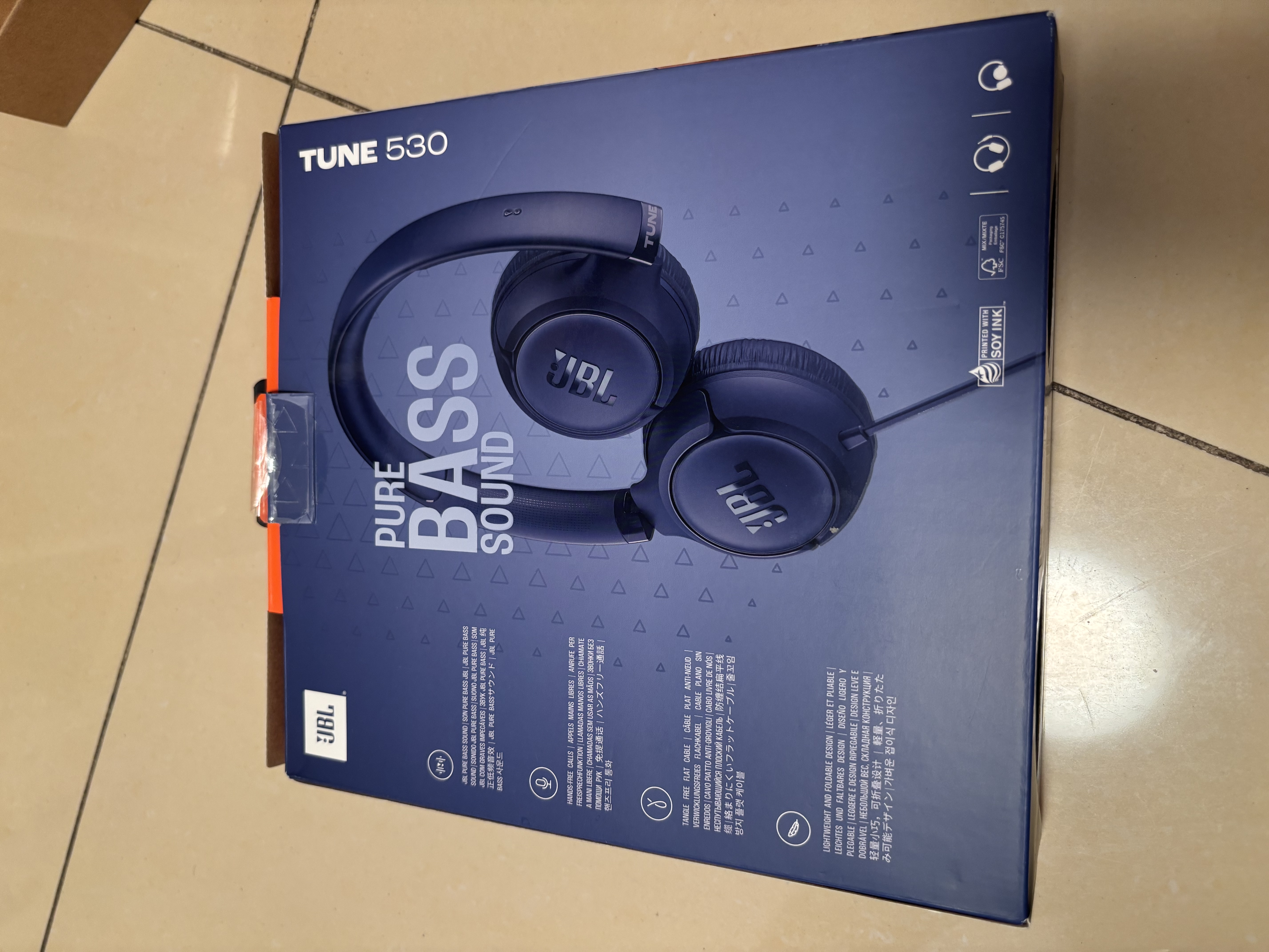 JBLTUNE530有线耳机3.5mm音频接口 头戴式有线立体声耳机适用3.5mm接口设备蓝色 实拍图