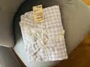 MUJI[自营限定款]女士无侧缝 双层纱织睡衣 纯棉家居服 薰衣草色 L 实拍图