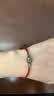 周生生【细绳】串珠3mm细版手绳转运珠皮绳男女定价不锈钢绳-红色 E17 实拍图