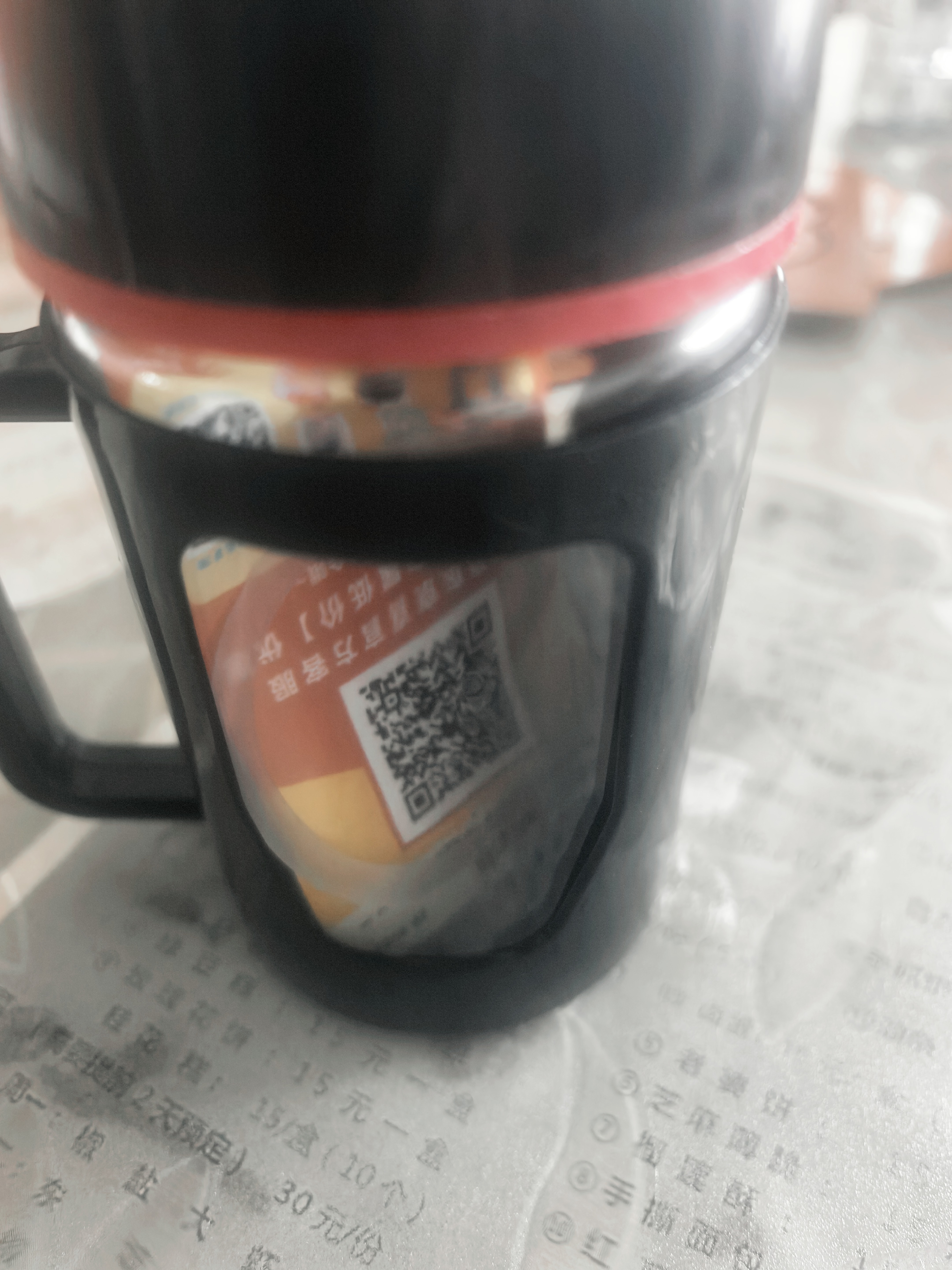 新款玻璃杯商务防爆把手大容量手柄办公室泡茶水杯防摔男女杯子 活动商务黑【两款随机发】 500ml 实拍图