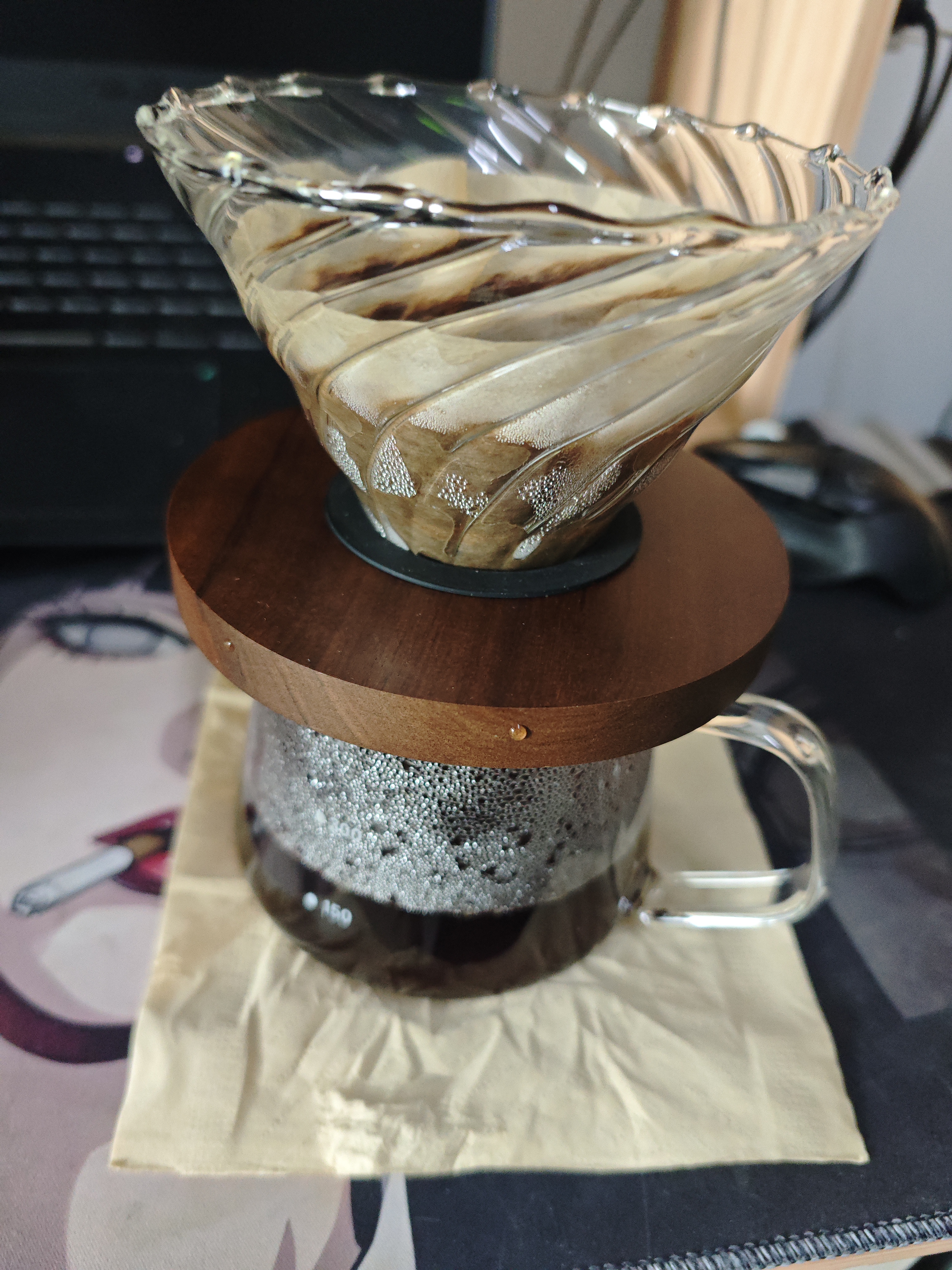 无泥（WUNI）欧式轻奢陶瓷咖啡杯配底座黑色磨砂马克杯配勺简约创意咖啡厅杯子 纯黑-极夜杯（配勺） 实拍图