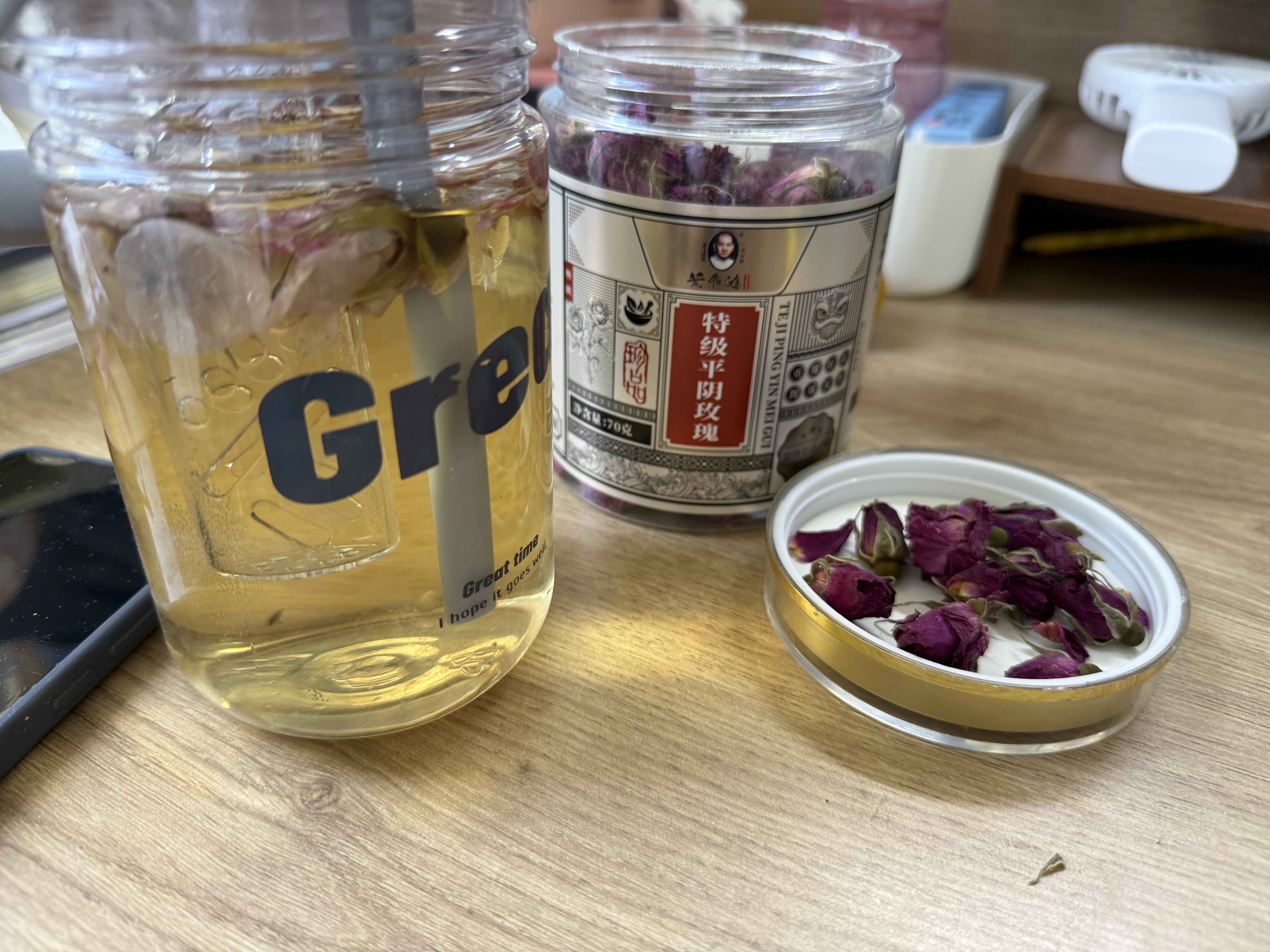 黄飞鸿特级平阴玫瑰花蕾助眠疏肝解郁补气血养颜女花草养生茶中秋节礼物 实拍图