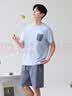 芬腾睡衣男100%纯棉抑菌26年夏新款男士家居服T恤短裤套装 实拍图