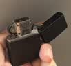 ZIPPO打火机之宝防风煤油黑裂漆-经典商标 生日礼物送男友斜光含油礼盒 实拍图